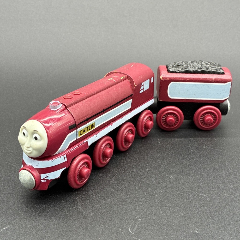 Thomas & Friends Caitlin & Tender Wooden Railway Y5856 Mattel 2012 Train